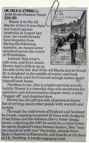 The NZ Herald newspaper clipping